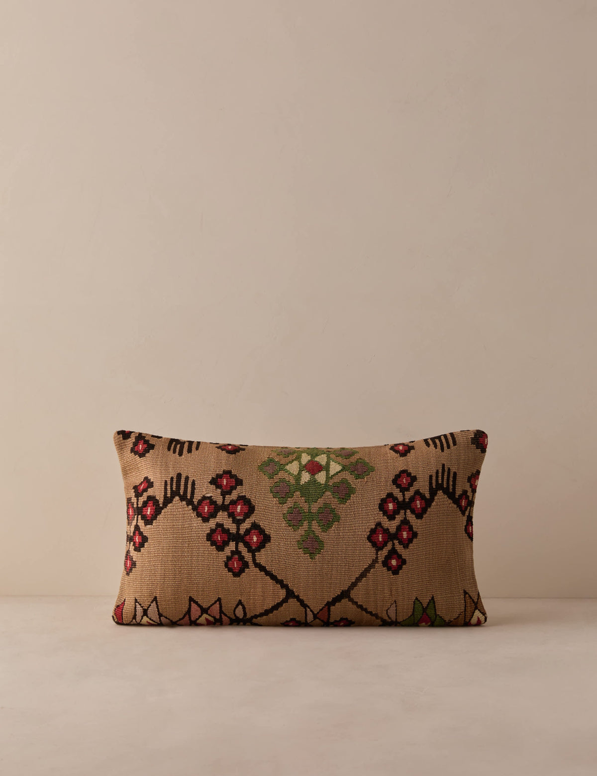 Vintage Lumbar Pillow No. 353, 12" x 20"