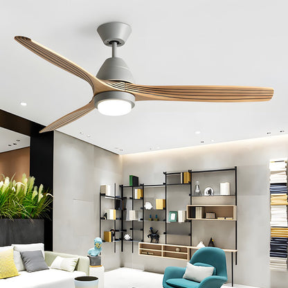[Open-Box]Nordic 52-Inch 3-Blade Wooden Ceiling Fan Light with Remote, 6-Speed
