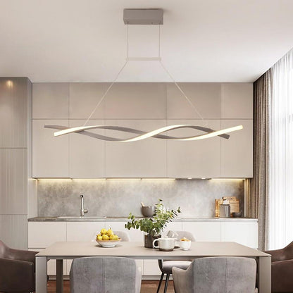 [Open-Box]]Interwoven Waves LED Modern Pendant Lighting Hanging Lamp Island Lights