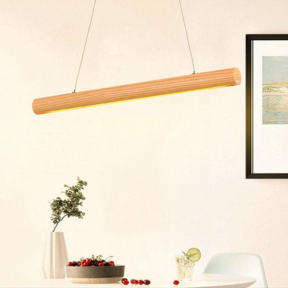 Wood Tube Design LED Modern Pendant Lighting Ceiling Lights