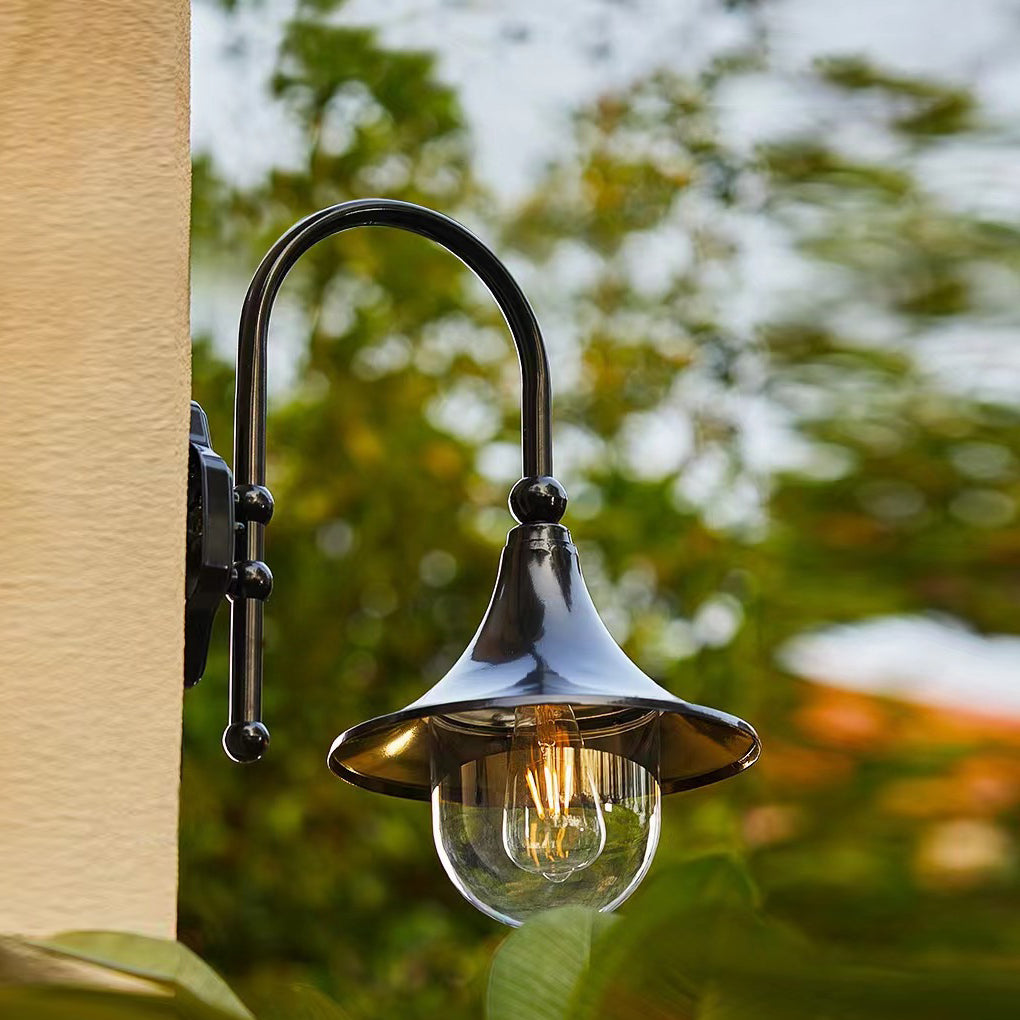 [Open-Box]Outdoor Black Wall Lights Retro Creative Trumpet-Shaped Light