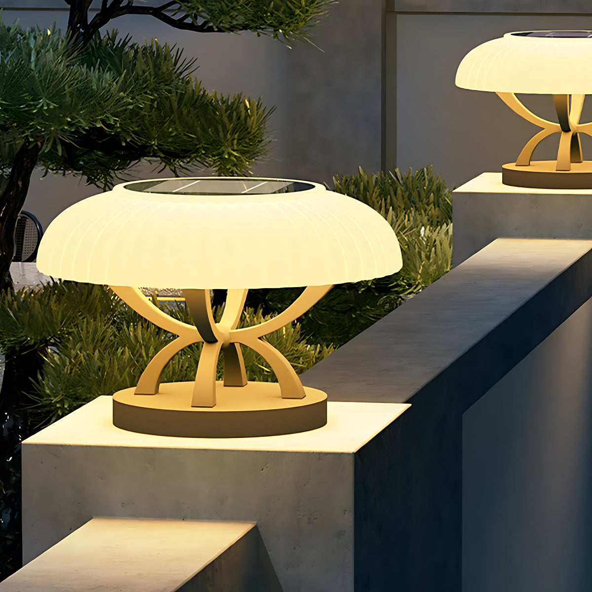 Waterproof Arc Column Pillar Light Modern Style