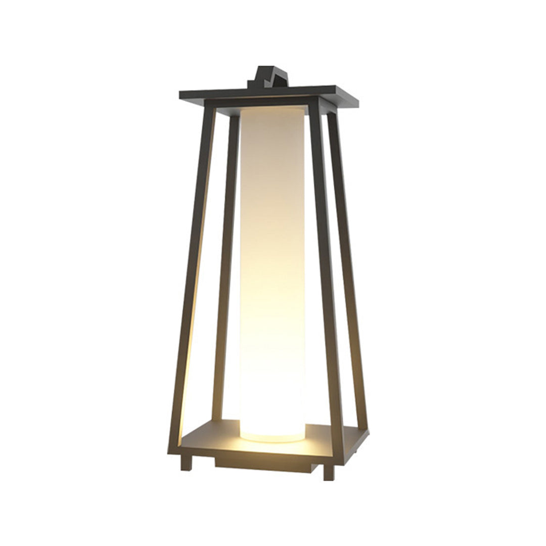 Waterproof Tapered Wrought Iron Outdoor Lanterns Japanese-Style LED Landscape Lights