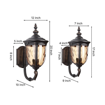Waterproof Copper Outdoor Wall Light Retro Style