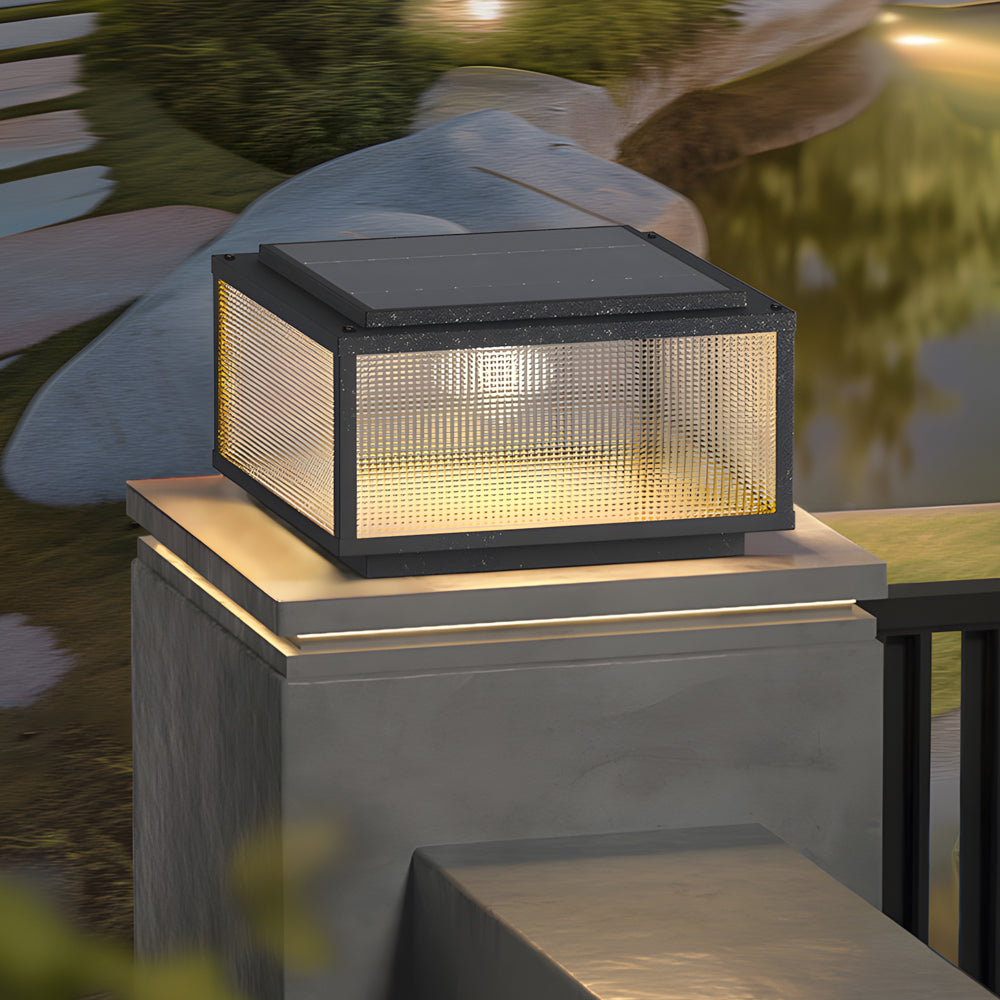 [Open-Box]Outdoor Pillar Light Fixtures Cast Aluminum Square Waterproof