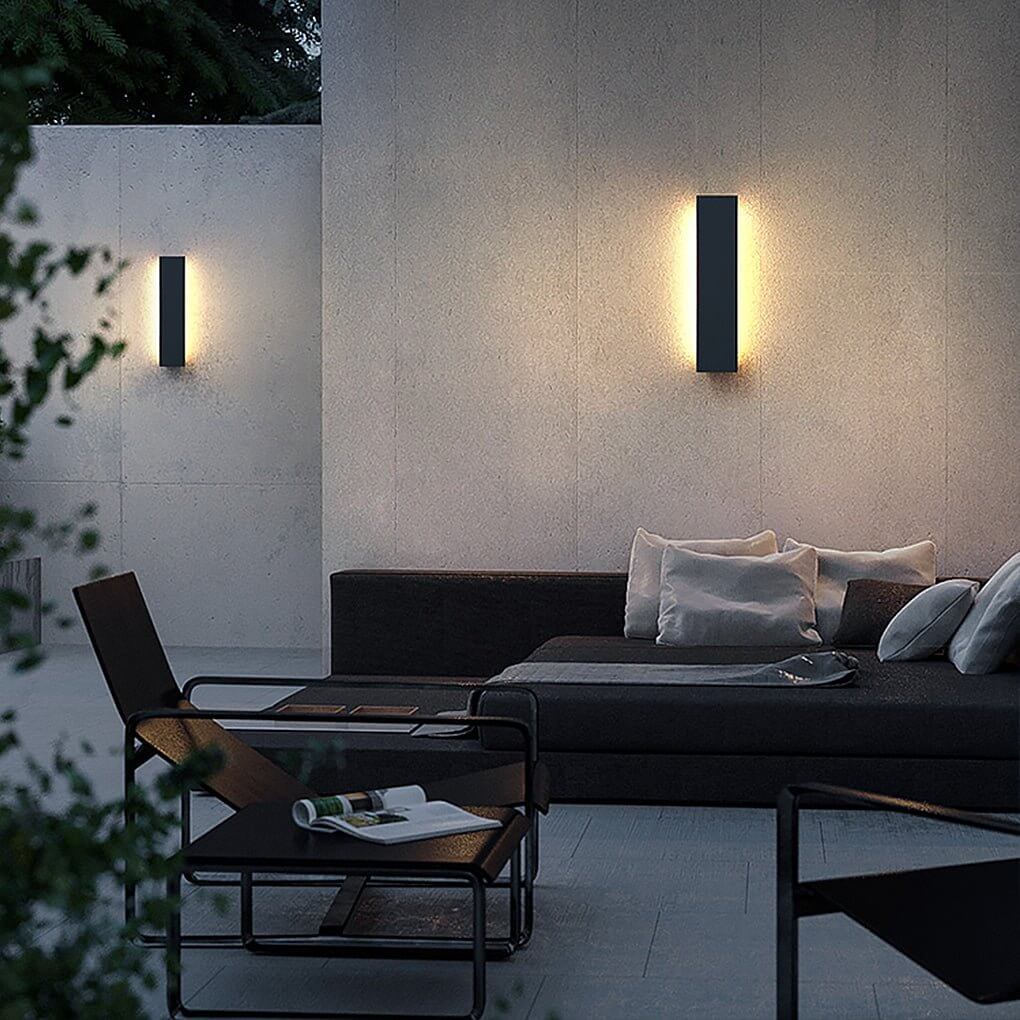 [Open-Box]Outdoor Modern Waterproof LED Rectangular Wall Lights Wall