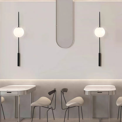 Wall Arm Light Creative Black Long Rod Decorative Iron Art Lamp