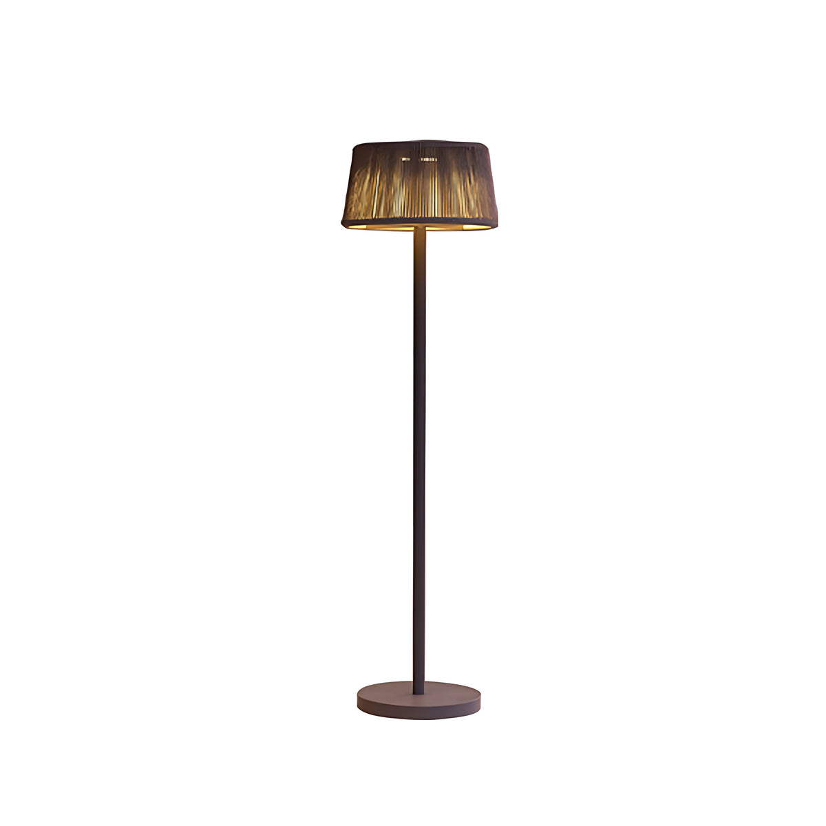Waterproof Floor Lamp Mid Century Modern Woven Lampshade