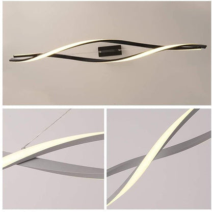 [Open-Box]]Interwoven Waves LED Modern Pendant Lighting Hanging Lamp Island Lights