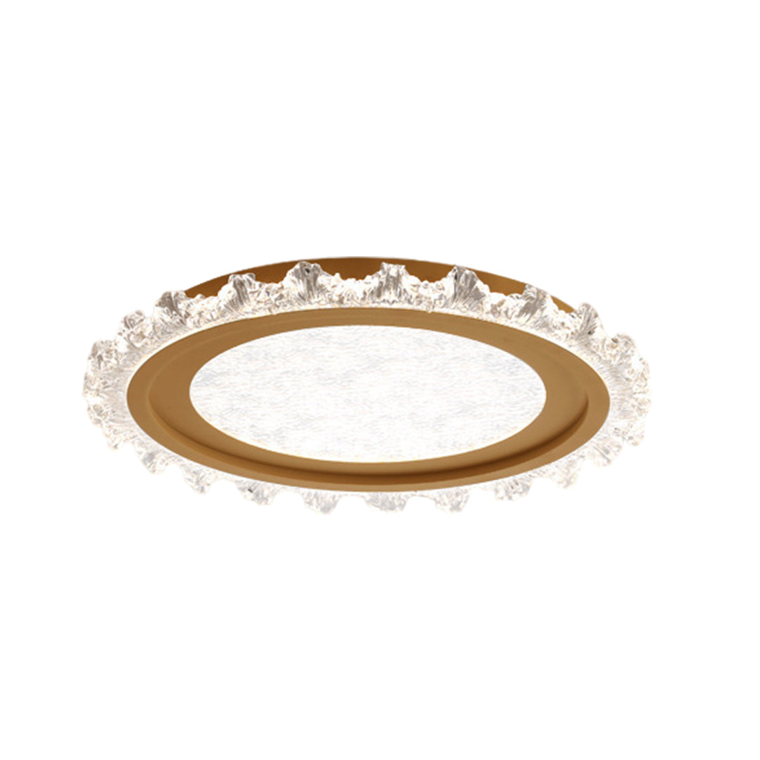 White Round LED Ceiling Light French Full Spectrum Ultra-Thin Flush Mount Light