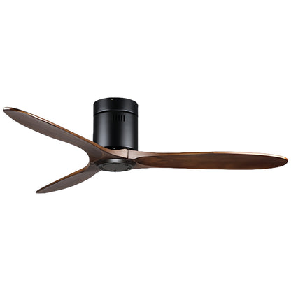 Wooden Ceiling Fan with Light Quiet Dc Motor Flush Mount Fandelier