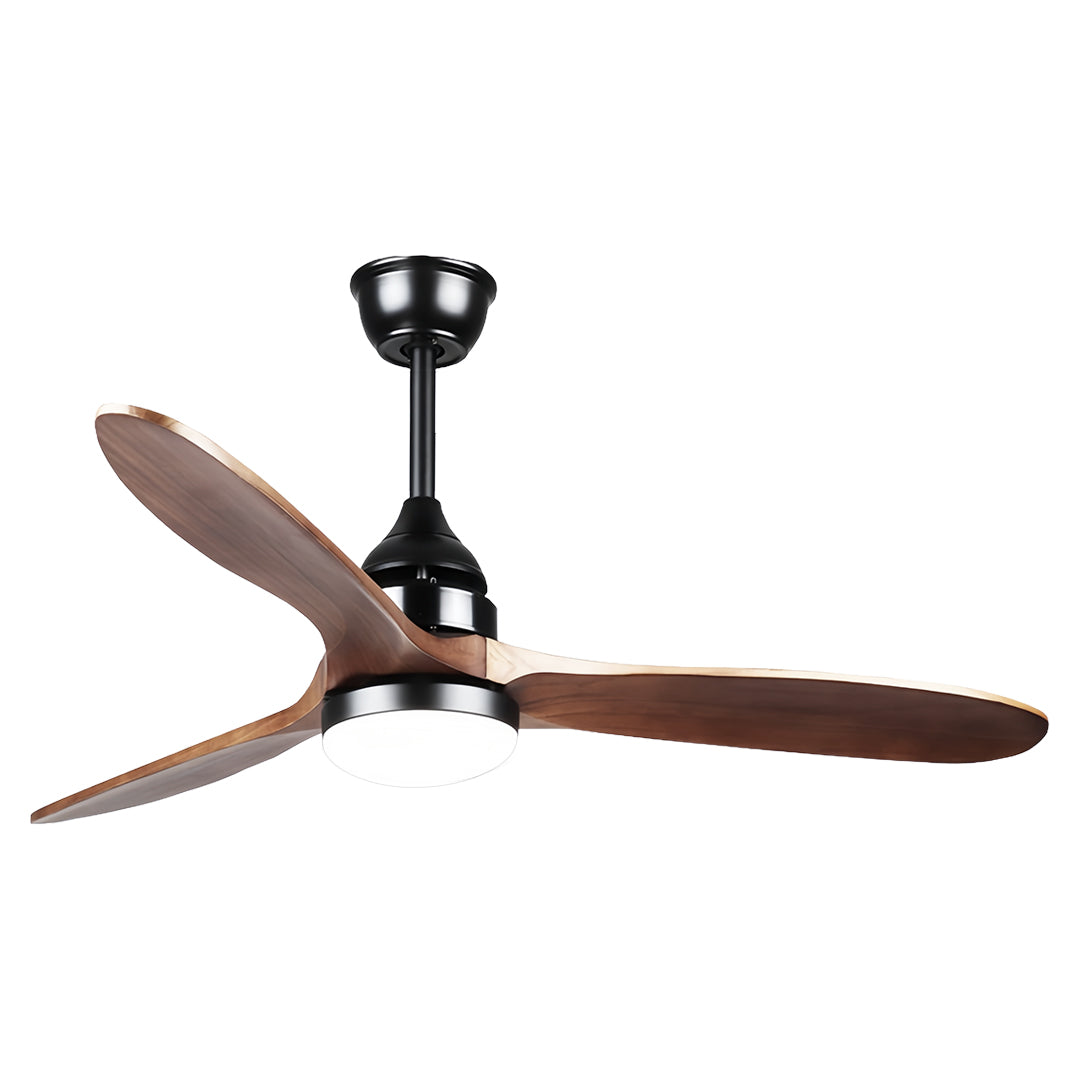 Wooden Ceiling Fan with Light Quiet Dc Motor Flush Mount Fandelier