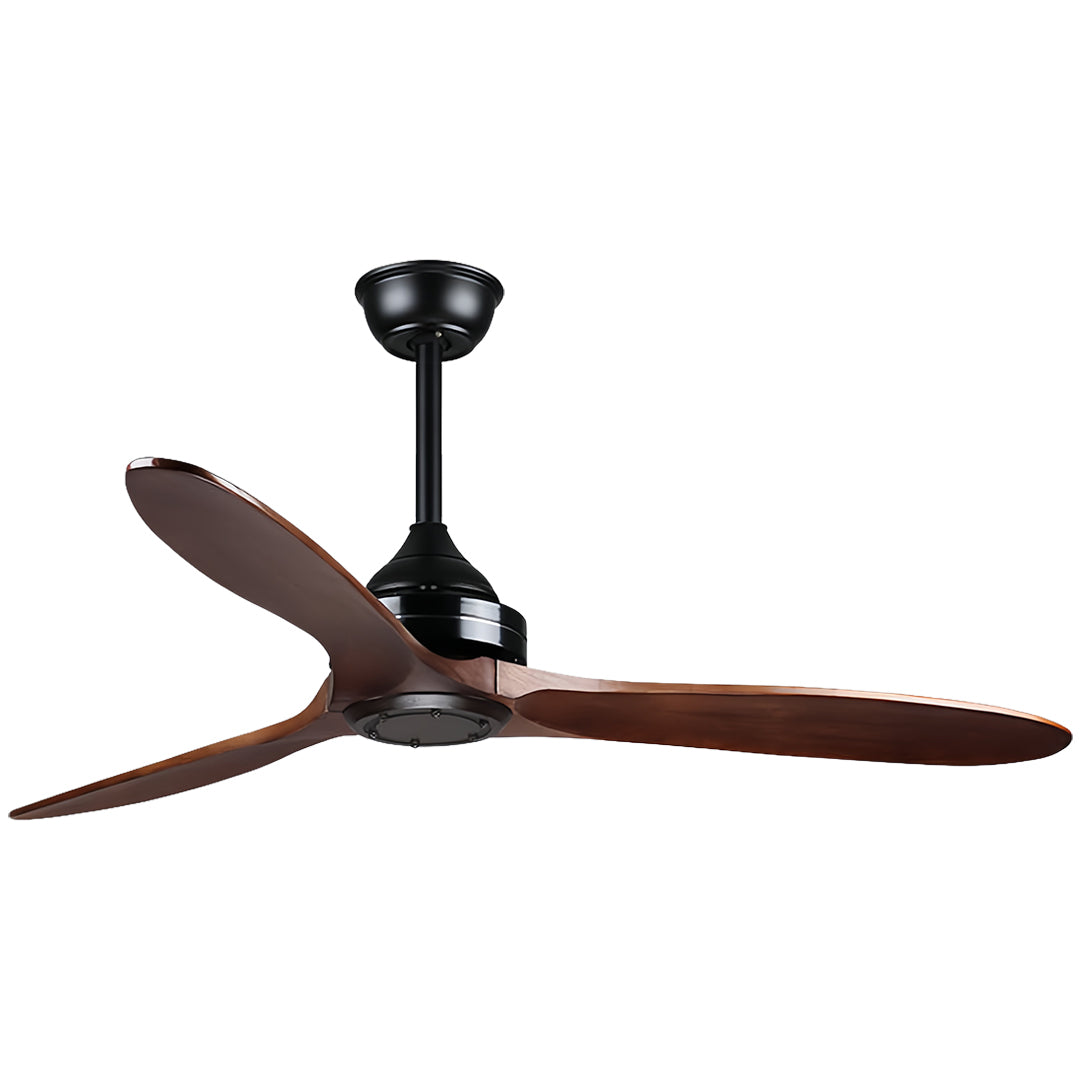 Wooden Ceiling Fan with Light Quiet Dc Motor Flush Mount Fandelier