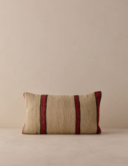Vintage Lumbar Pillow No. 341, 12" x 20"