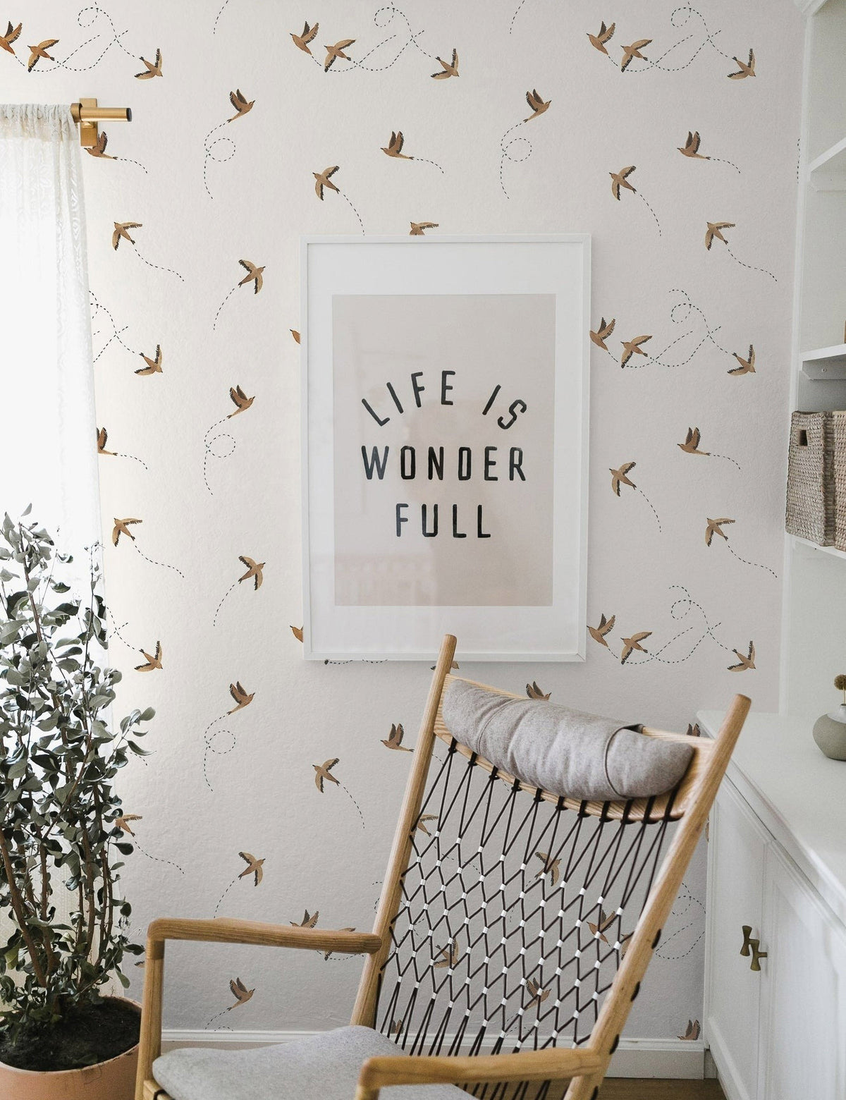 Sparrow Wallpaper by Rylee + Cru