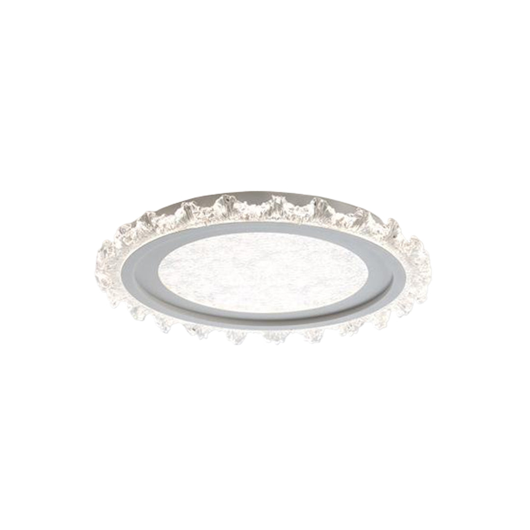 White Round LED Ceiling Light French Full Spectrum Ultra-Thin Flush Mount Light