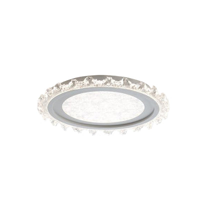 White Round LED Ceiling Light French Full Spectrum Ultra-Thin Flush Mount Light