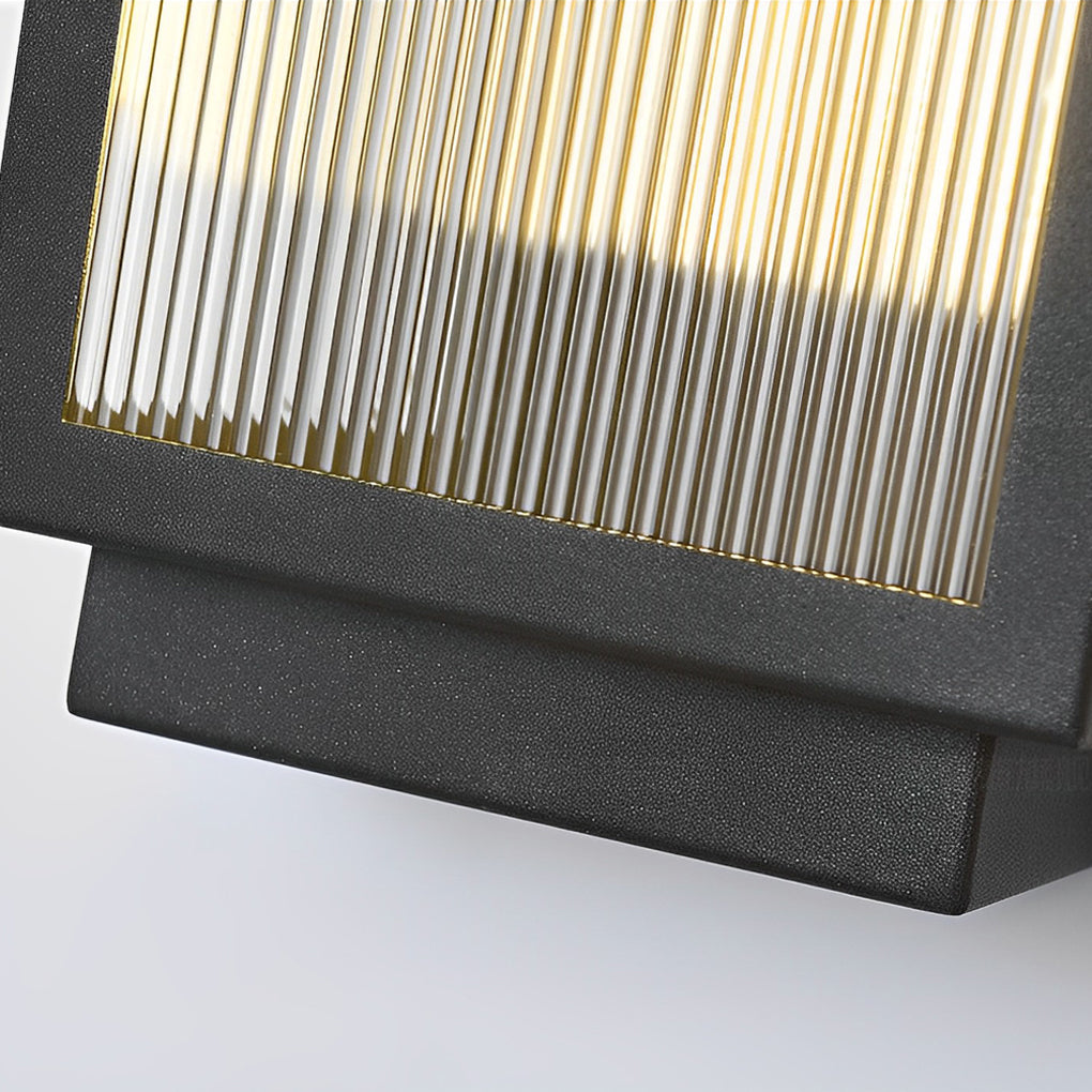 [Open-Box]Rectangular Strip Waterproof LED Black Modern Outdoor Wall Lights