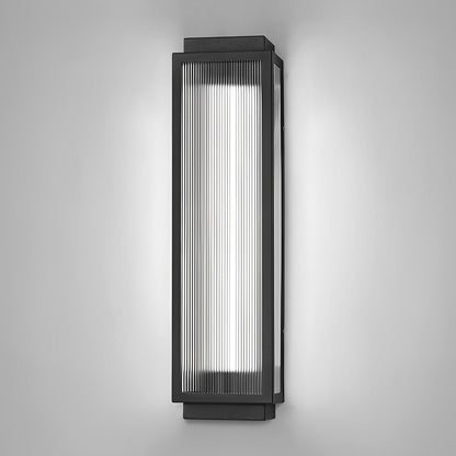 [Open-Box]Rectangular Strip Waterproof LED Black Modern Outdoor Wall Lights