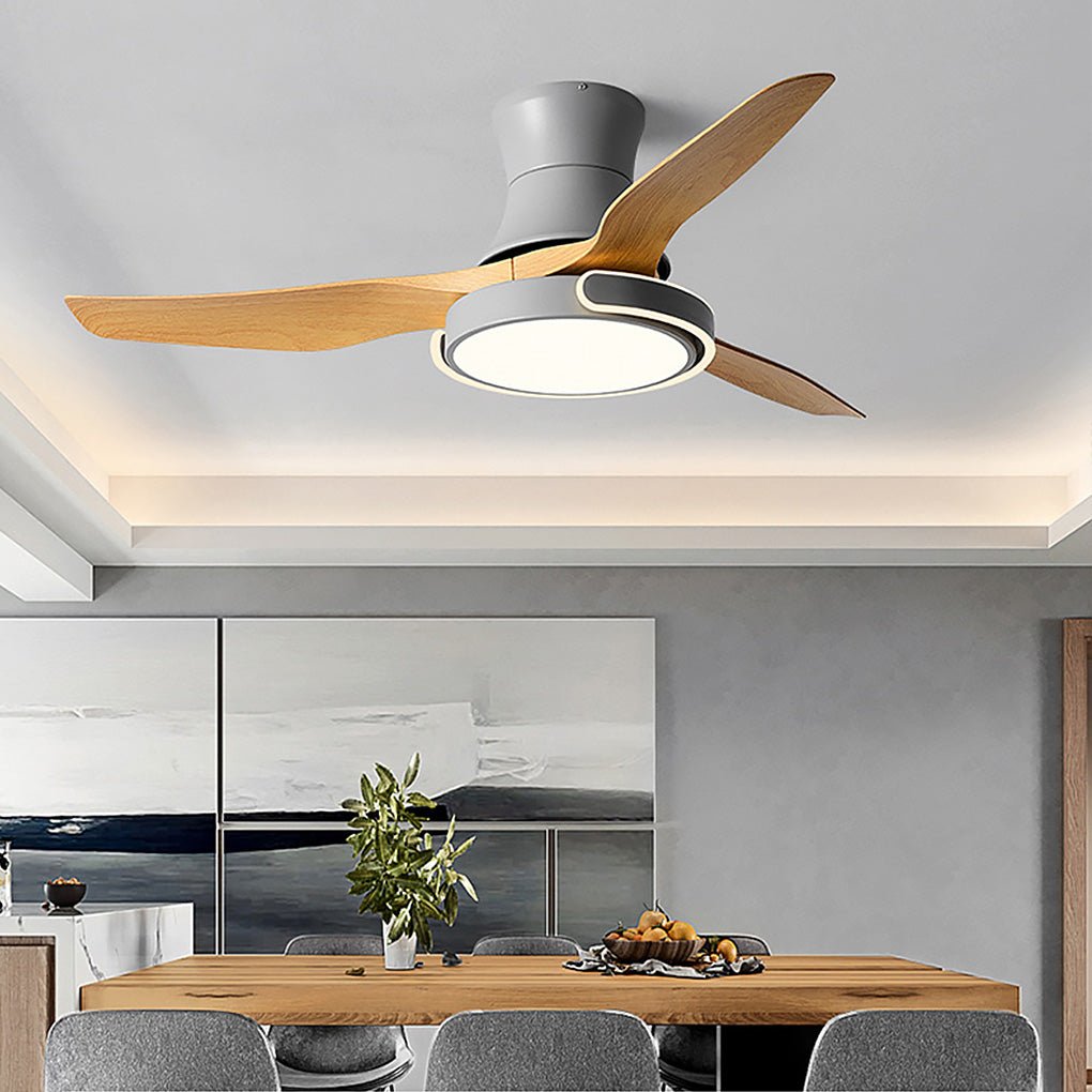 [Open-Box]Remote Control Variable Frequency Dimming Integrated Ceiling Fan Light Supports Forward and Reverse