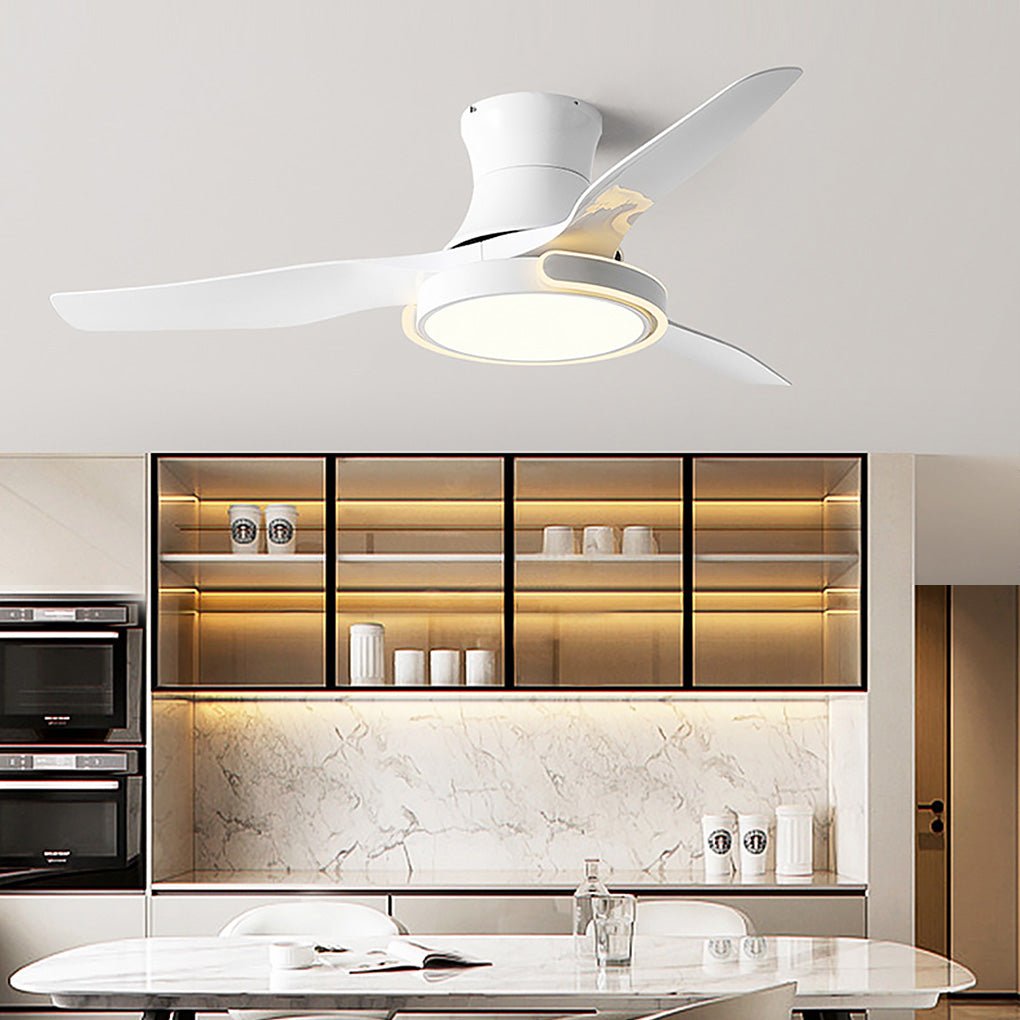 [Open-Box]Remote Control Variable Frequency Dimming Integrated Ceiling Fan Light Supports Forward and Reverse