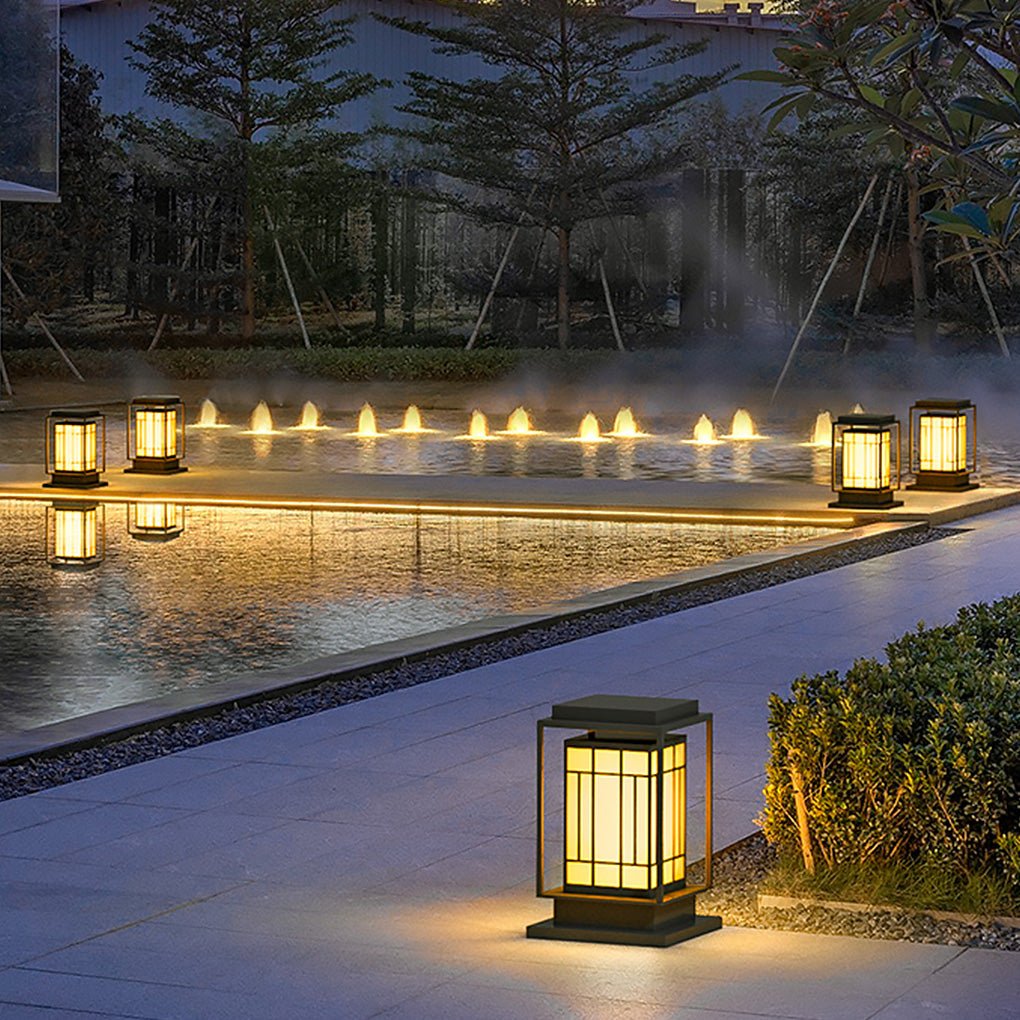 [Open-Box]Asian Inspired Solar Path Lights Elegant Retro LED Decor for Outdoor Spaces