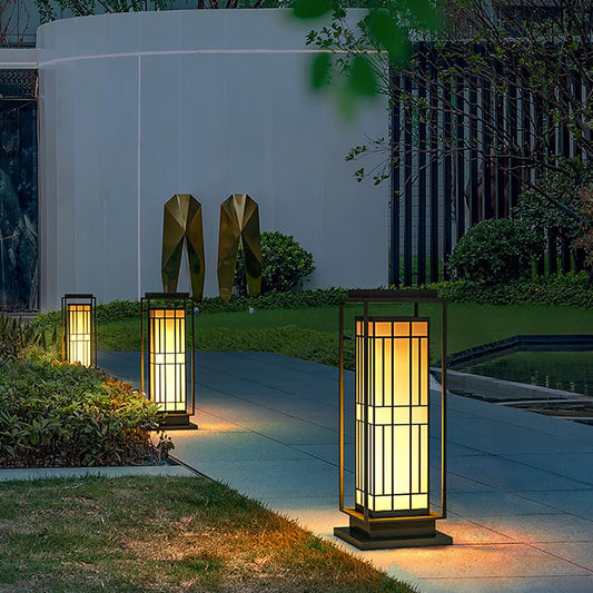 [Open-Box]Asian Inspired Solar Path Lights Elegant Retro LED Decor for Outdoor Spaces