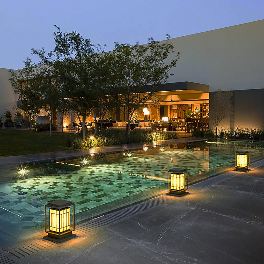 [Open-Box]Asian Inspired Solar Path Lights Elegant Retro LED Decor for Outdoor Spaces