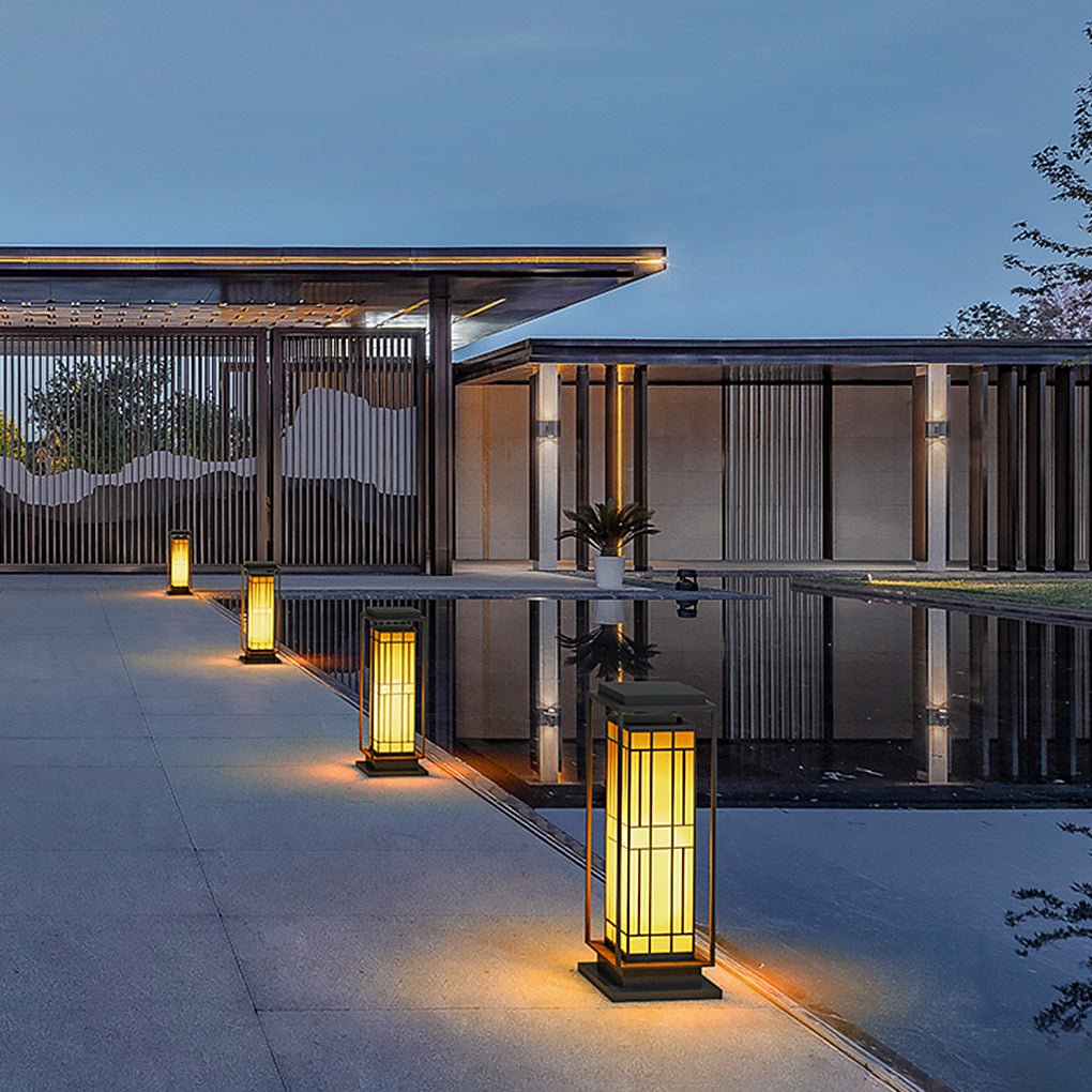 [Open-Box]Asian Inspired Solar Path Lights Elegant Retro LED Decor for Outdoor Spaces