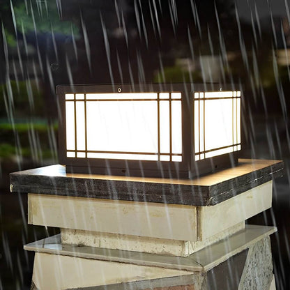 [Open-Box] Retro Grilles Waterproof LED  Fence Post Lights with Remote