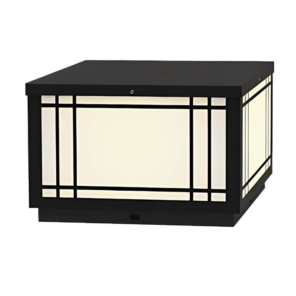 [Open-Box] Retro Grilles Waterproof LED  Fence Post Lights with Remote