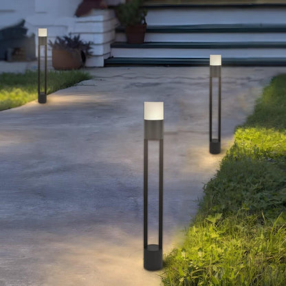 [Open-Box] Round Minimalist Outdoor Post Lights Waterproof LED Pole Light Outdoor Lights