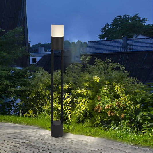 [Open-Box] Round Minimalist Outdoor Post Lights Waterproof LED Pole Light Outdoor Lights