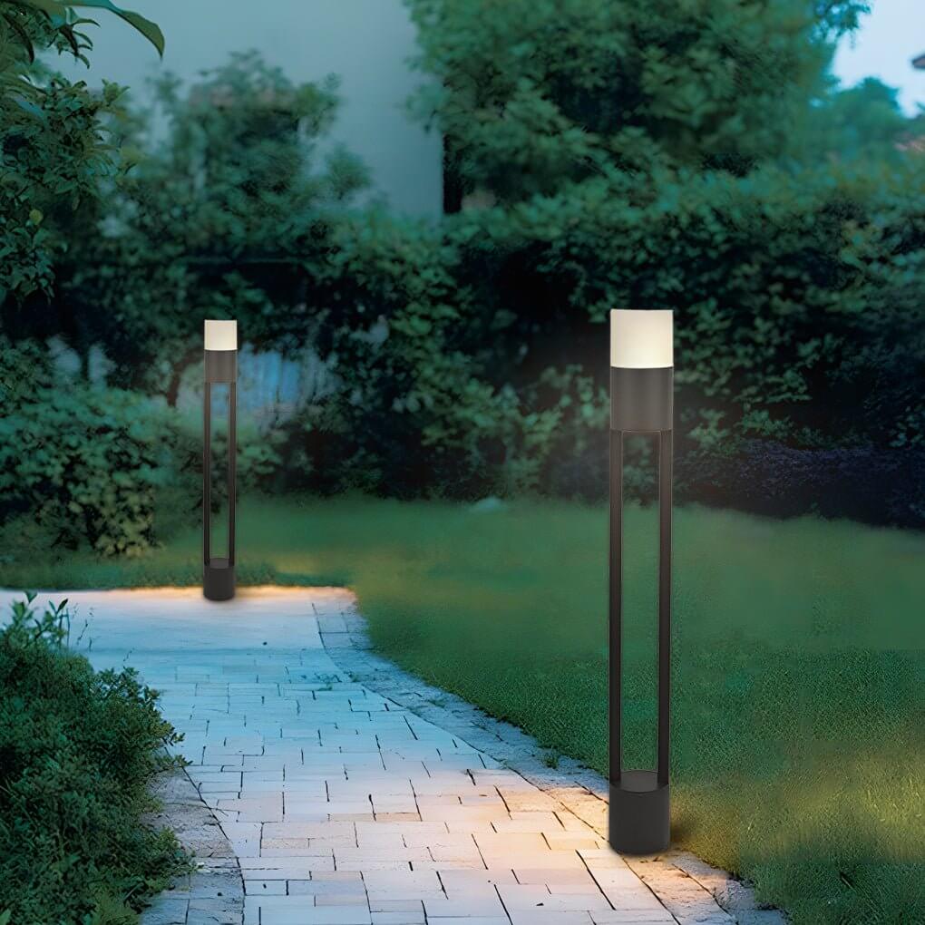 [Open-Box] Round Minimalist Outdoor Post Lights Waterproof LED Pole Light Outdoor Lights