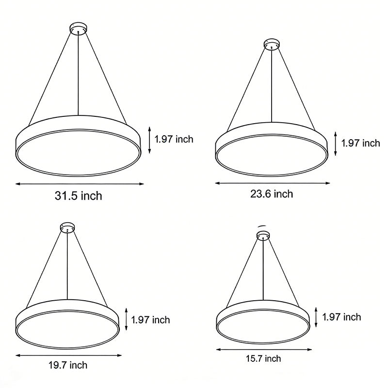 [Open-Box]Round Pendant Lights Minimalist Metal Ceiling Light