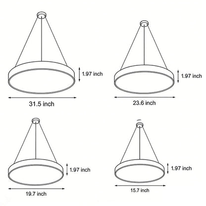[Open-Box]Round Pendant Lights Minimalist Metal Ceiling Light