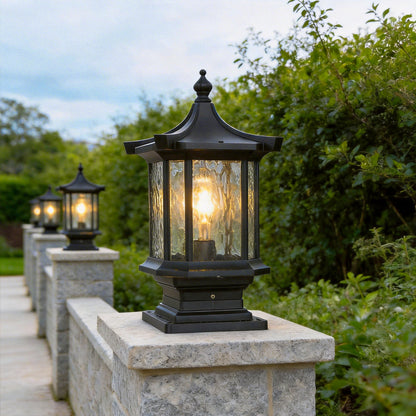 [Open-Box]Lantern Pillar Lights European-Style Vintage Outdoor Pier Mount Light