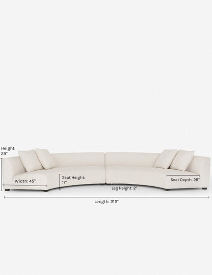 Saban 2-Piece Curved Sectional Sofa