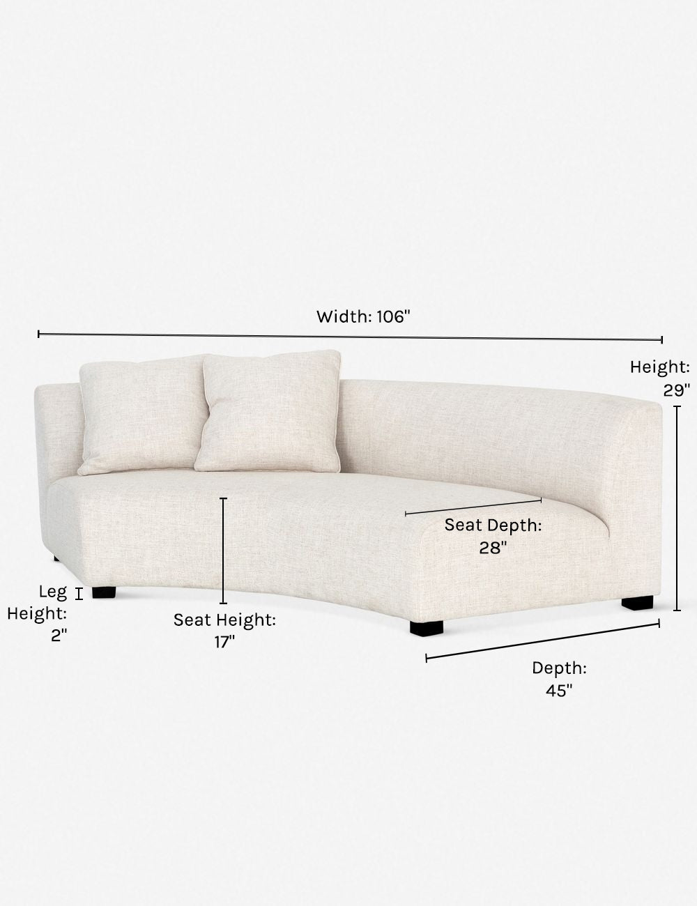 Saban Curved Sofa