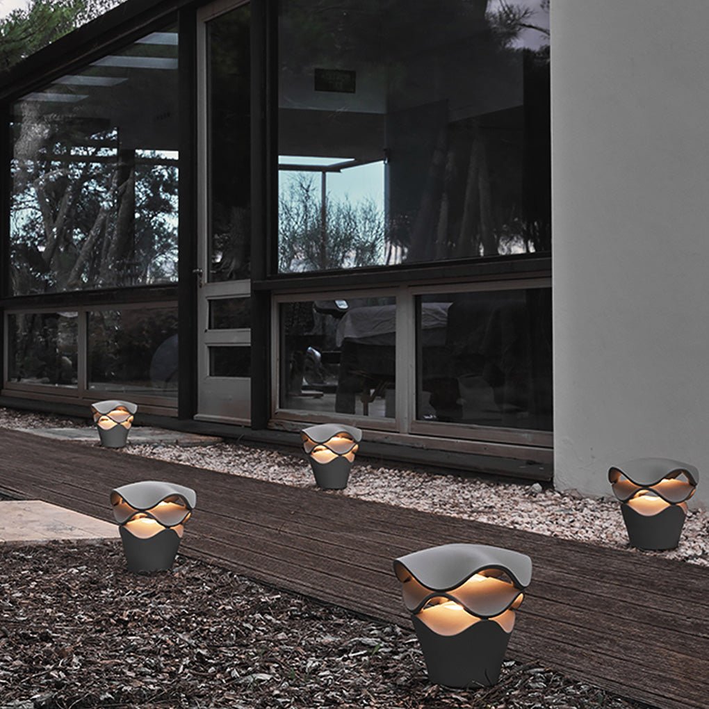 Wave Design Path Light Modern Waterproof Outdoor Landscape Light