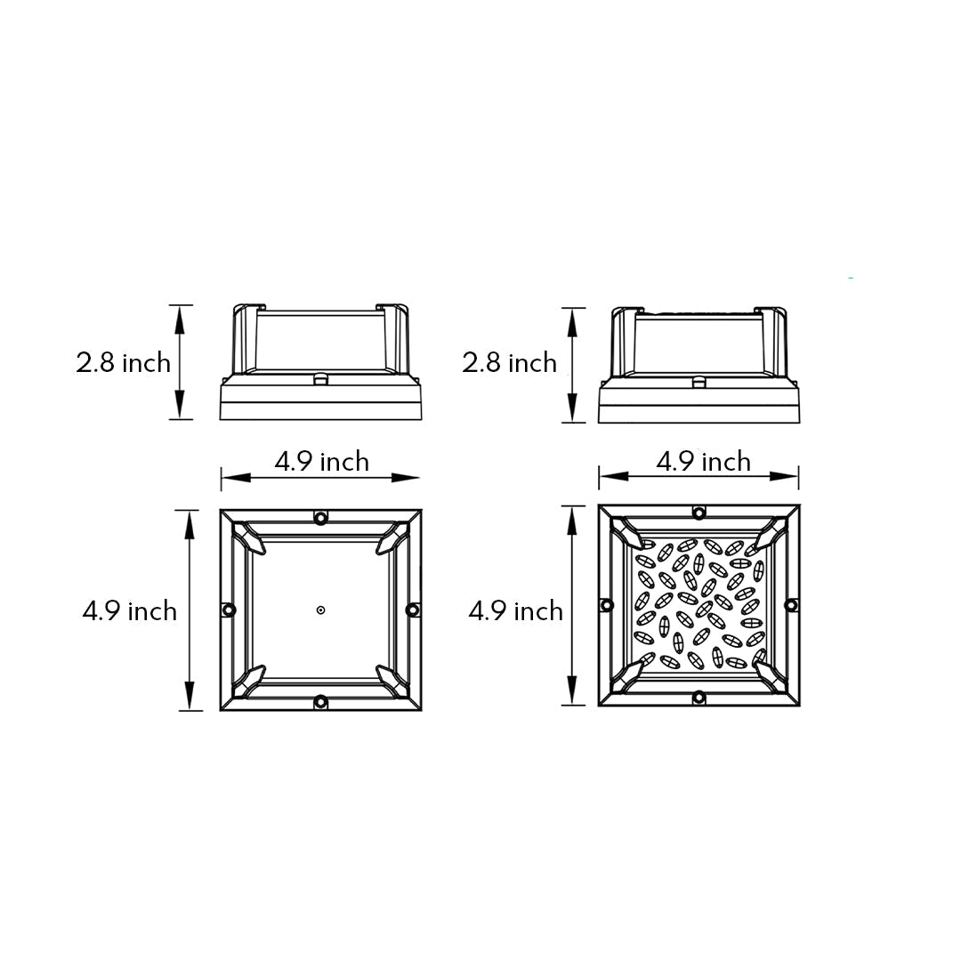 Waterproof Die-cast Aluminum Black Outdoor Wall Light Modern simple Style