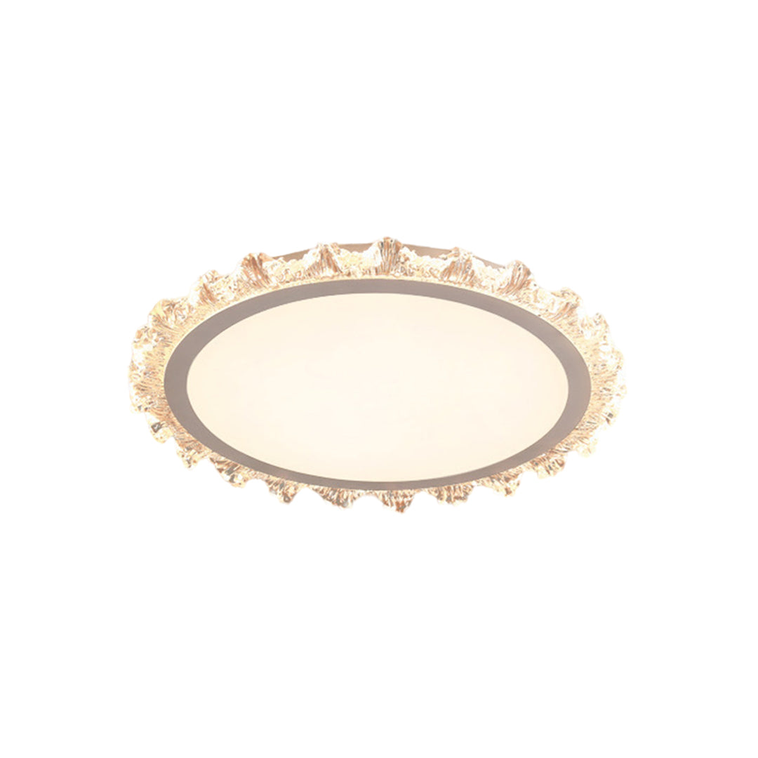 White Round LED Ceiling Light French Full Spectrum Ultra-Thin Flush Mount Light