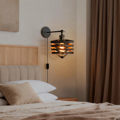 Wall Mount Lights with Plug Adjustable Angle Industrial Lamp