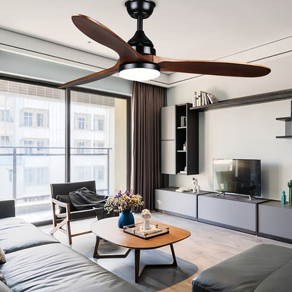 Wooden Ceiling Fan with Light Quiet Dc Motor Flush Mount Fandelier