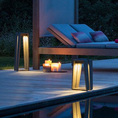 Waterproof Solar Deck Lights Minimalist Trapezoid LED Light