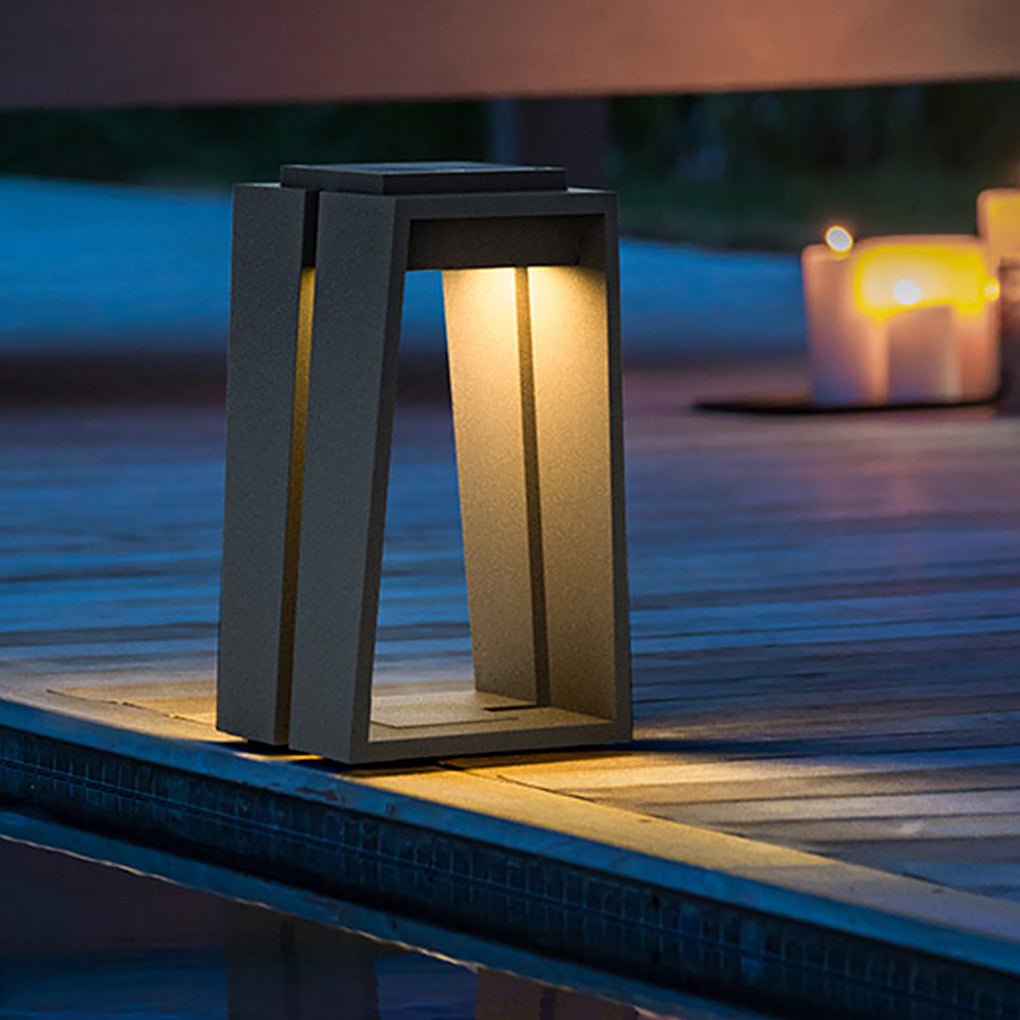 Waterproof Solar Deck Lights Minimalist Trapezoid LED Light