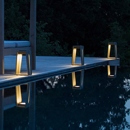 Waterproof Solar Deck Lights Minimalist Trapezoid LED Light