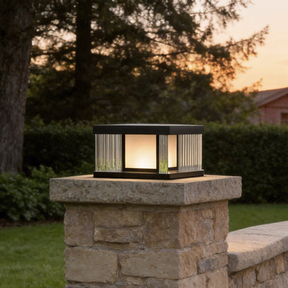[Open-Box]Solar Pillar Lights Waterproof LED Glass Acrylic Modern Light