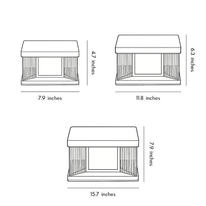 [Open-Box]Solar Pillar Lights Waterproof LED Glass Acrylic Modern Light