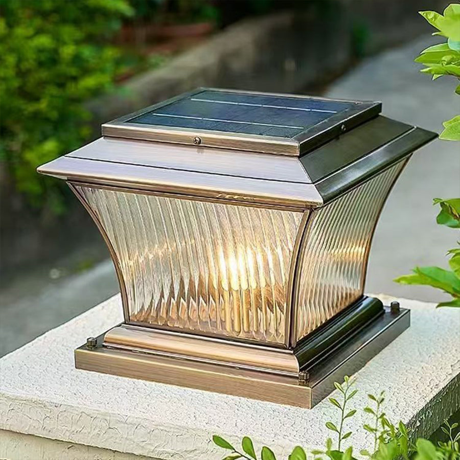 Waterproof Copper Outdoor Pillar Light European style